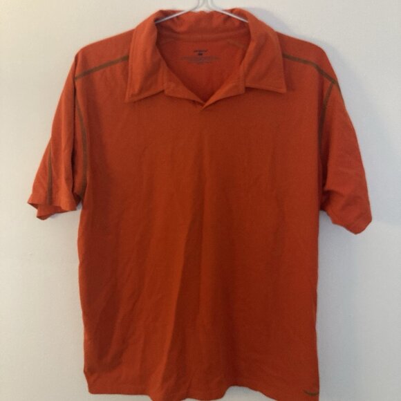 Patagonia Men’s Polo Shirt Orange Contrast Stitching Size L - Picture 1 of 5